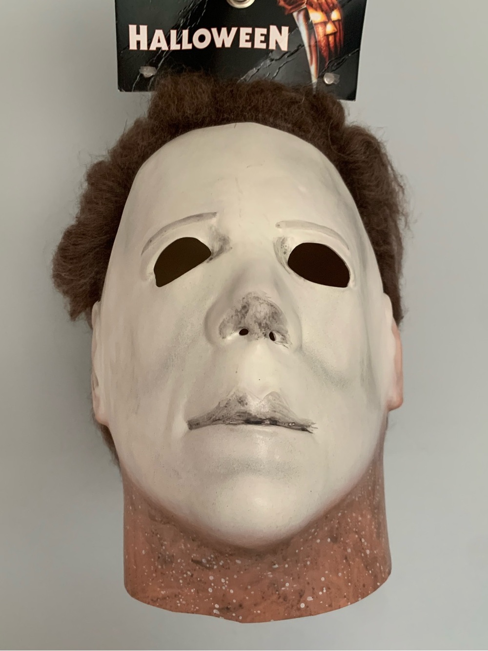 HALLOWEEN ll White Tan Neck Michael Myers Adult trick or treat full Face Mask